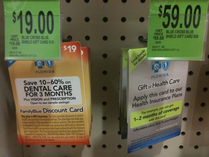 Health care gift cards