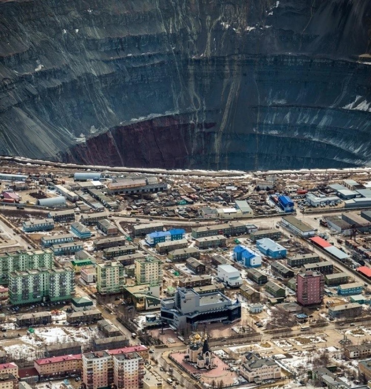 A diamond mine in Russia