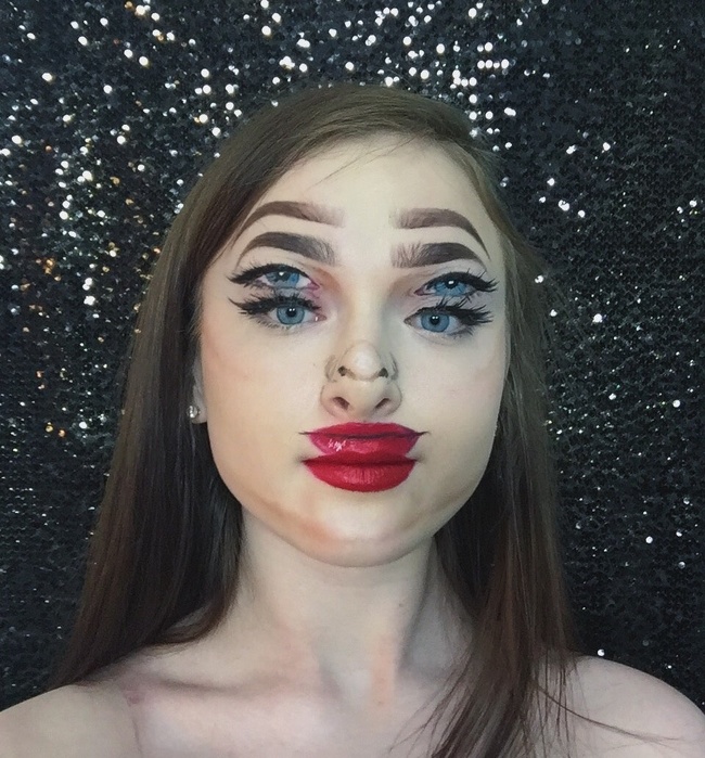 Who needs Photoshop when you are a makeup guru?