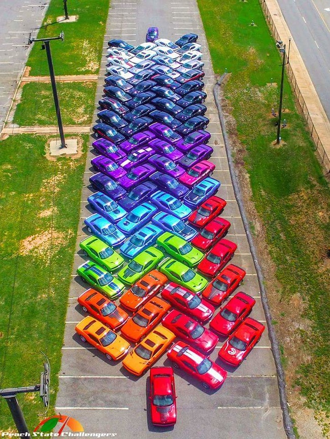 “My coworker had this picture taken at a Dodge Charger meet-up he helped organize.”