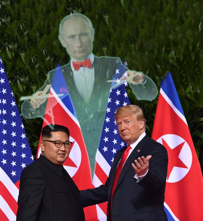 Trump meme with Kim