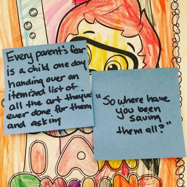 37 post it notes from stay at home father