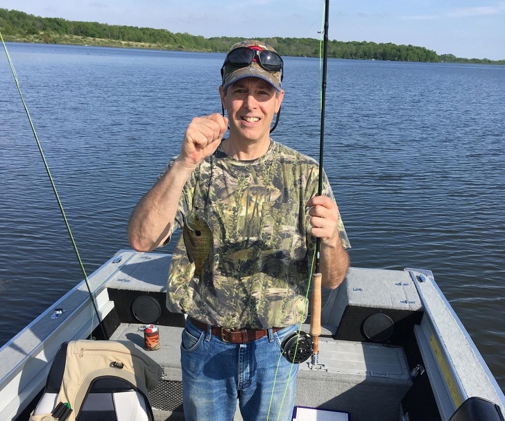 “My dad caught a bluegill and I thought he was holding up air at first.”