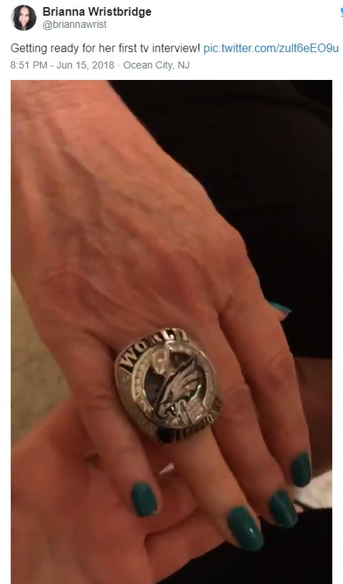 Eagles send Super Bowl ring to former secretary