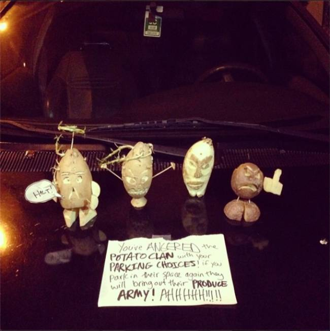 40 notes left on cars for various reasons