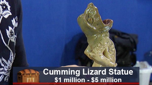 funny antiques roadshow - Cumming Lizard Statue $1 million $5 million