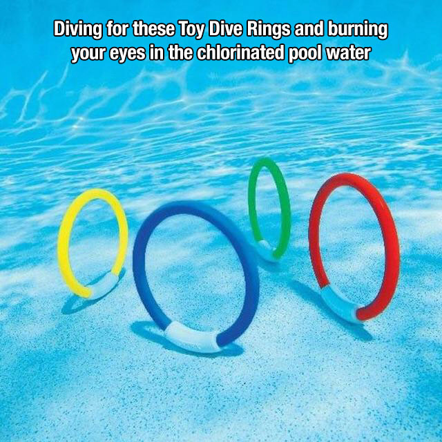 intex rings - Diving for these Toy Dive Rings and burning your eyes in the chlorinated pool water