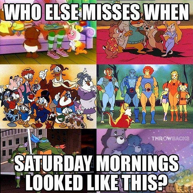 saturday morning cartoons 90s - Who Else Misses When Throwbacks Saturday Mornings Looked This?