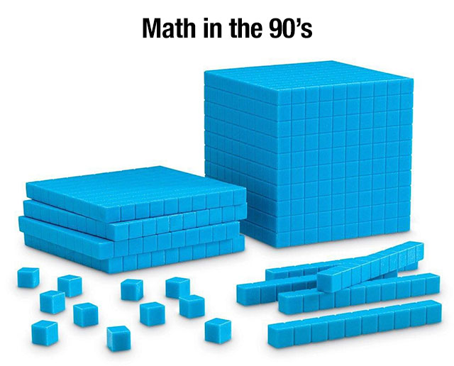 things school kids from the 90s - Math in the 90's