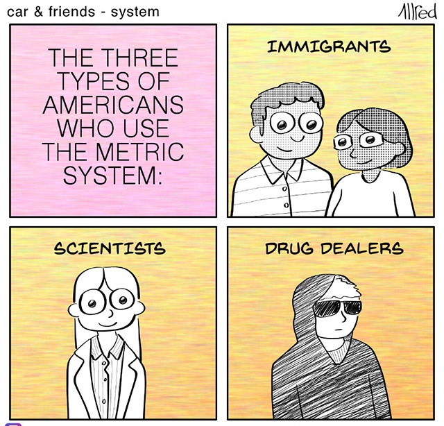 three types of americans that use - car & friends system 11red Immigrants The Three Types Of Americans Who Use The Metric System Scientists Drug Dealers