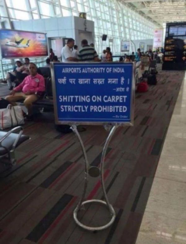 eating carpet strictly prohibited - Airports Authority Of India Shitting On Carpet Strictly Prohibited