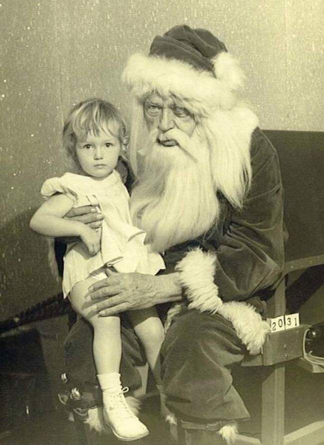 A man dressed as Santa Claus in the US in 1932.