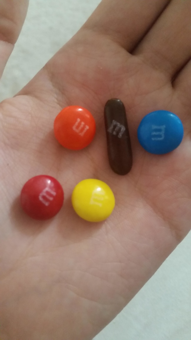 “My M&M is cylindrical.”
