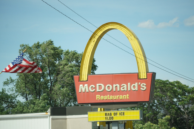 This McDonald’s has only one arch.