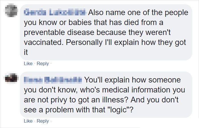 organization - da Luz Also name one of the people you know or babies that has died from a preventable disease because they weren't vaccinated. Personally I'll explain how they got Tuull. You'll explain how someone you don't know, who's medical information