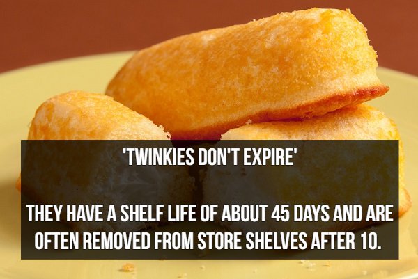 pandesal - ''Twinkies Don'T Expire' They Have A Shelf Life Of About 45 Days And Are Often Removed From Store Shelves After 10.