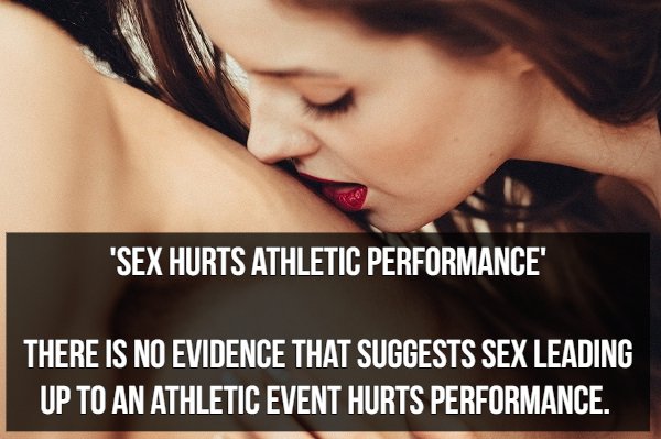 photo caption - 'Sex Hurts Athletic Performance There Is No Evidence That Suggests Sex Leading Up To An Athletic Event Hurts Performance.