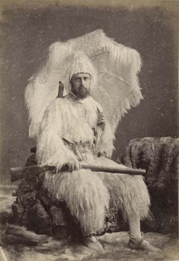 A man in costume for a play in Russia in 1906.