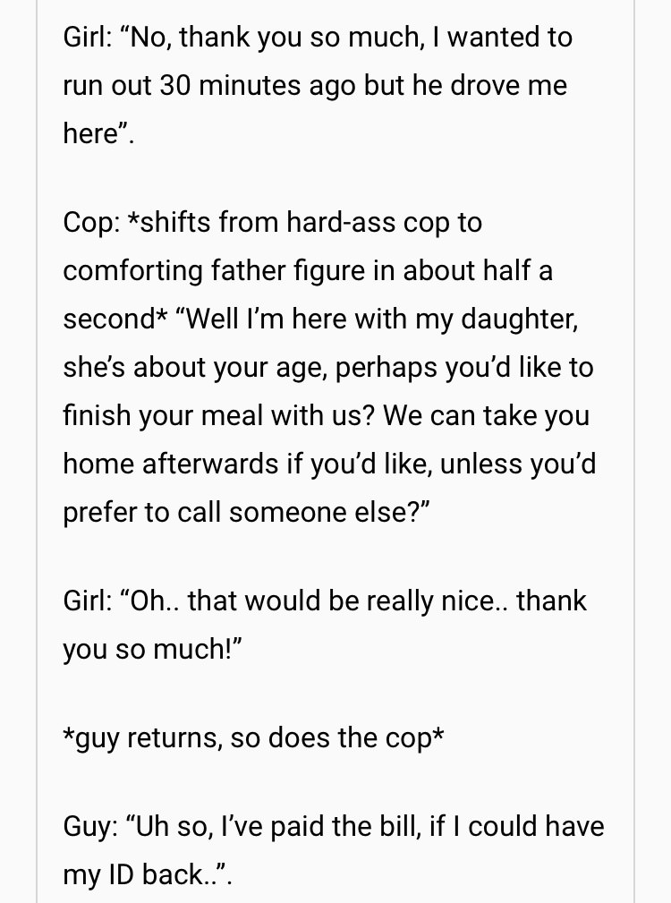 Cop puts rude boyfriend in his place