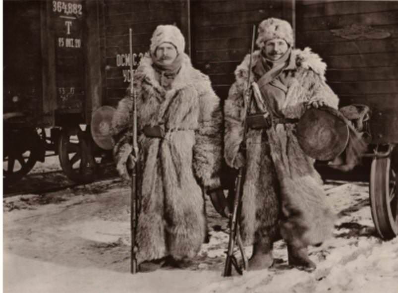 Russian soldiers in Siberia in 1919.