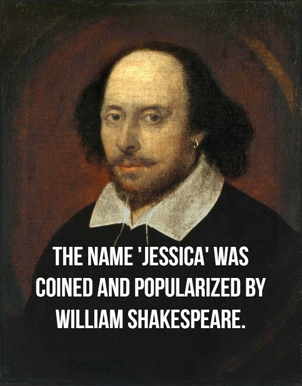william shakespeare collar - The Name 'Jessica' Was Coined And Popularized By William Shakespeare.