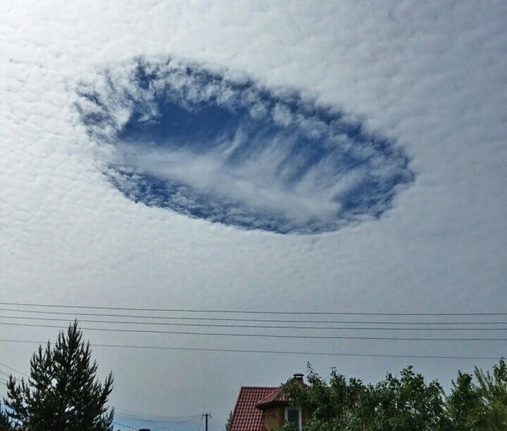 A cloud with a hole