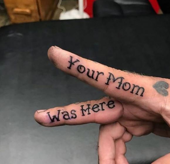 dumpster tattoo - Your Mom Was Mere