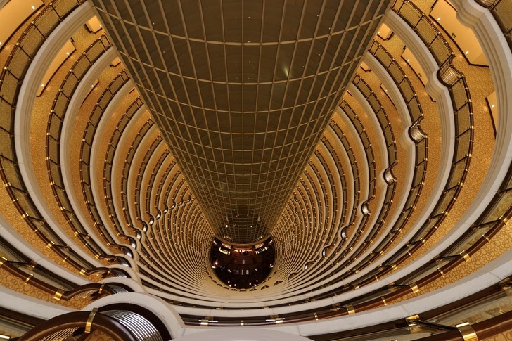 This is the atrium of a hotel in Shanghai.