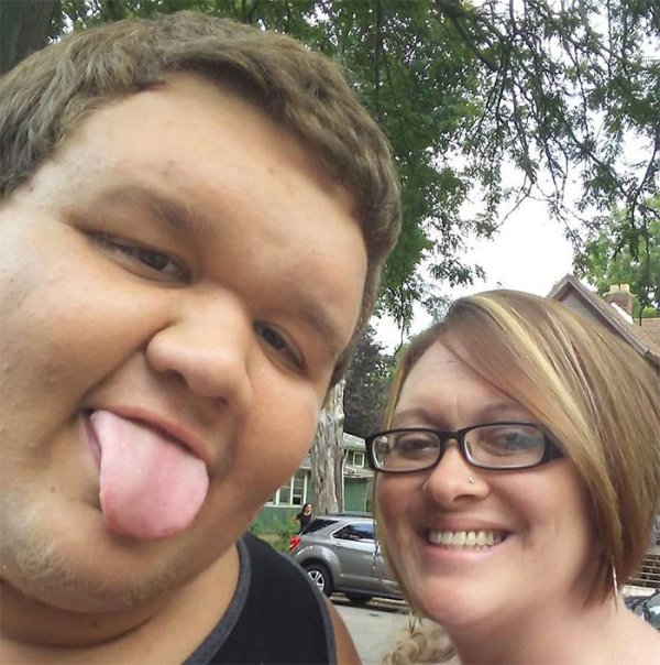 This is Crystal Reynolds Fisher and her 18-year-old son, who fell seriously ill recently