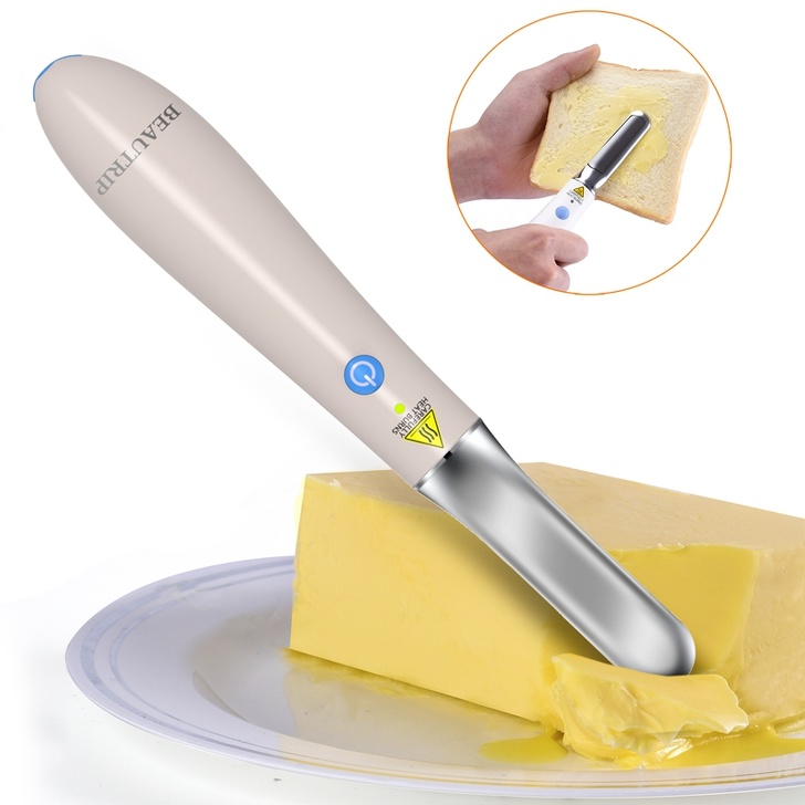 A safe-heated butter knife