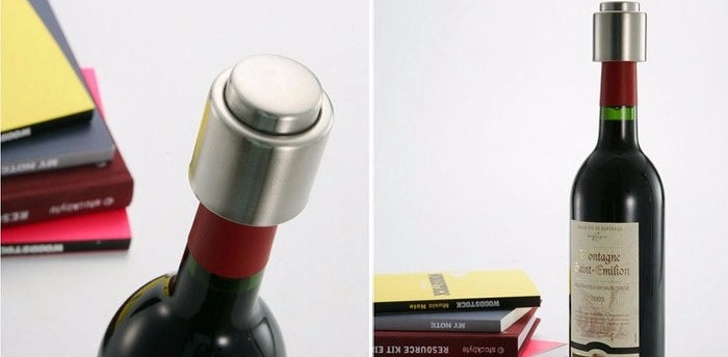 A wine vacuum stopper