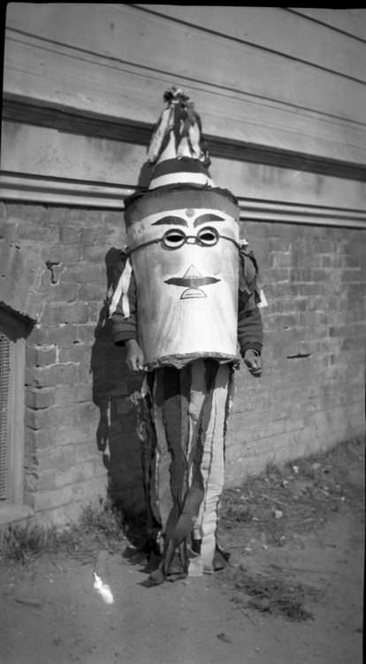 A Halloween costume in the US in 1921.