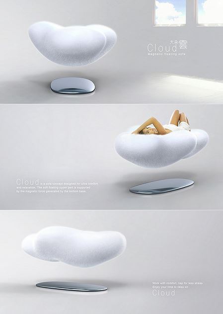 A floating sofa