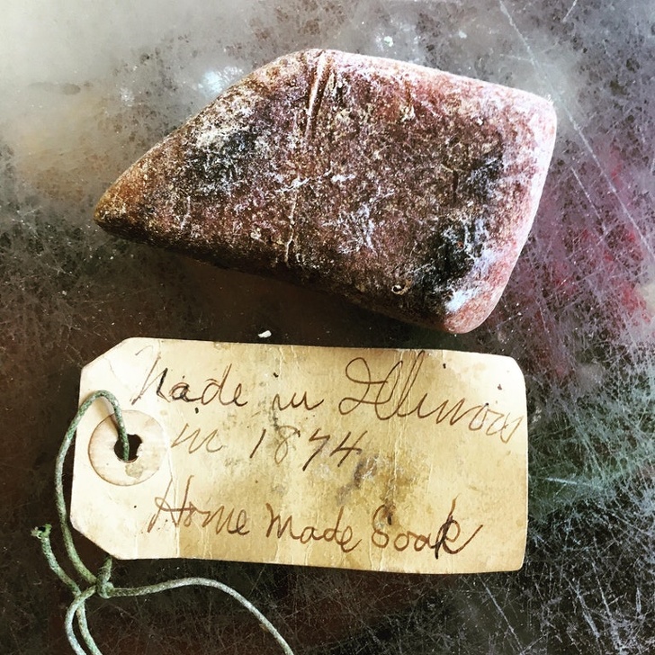 “Found some 144-year-old soap in an attic.”