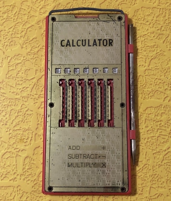 “This antique calculator my grandmother owns”