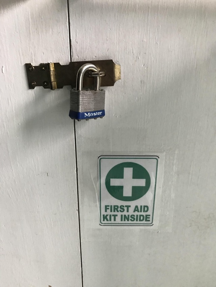 . Keep the first aid kit in a safe place.