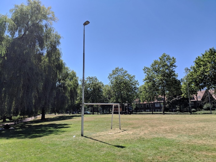 You can turn a lamp post into a football goal.