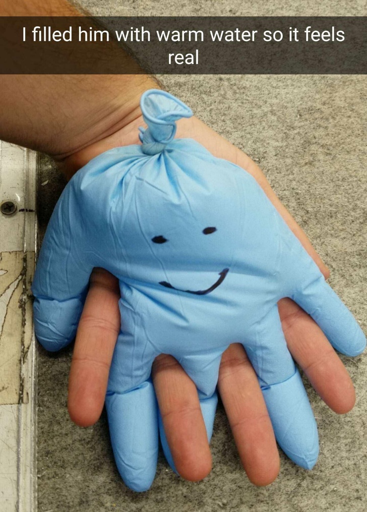 Use gloves not to feel lonely.