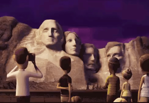Cloudy With A Chance of Meatballs (2009) features a scene where all the presidents on Mount Rushmore are hit with giant pies. Every president is hit in the face other than Lincoln, who, much like his real-life assassination, takes one to the back of the head.