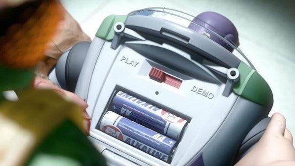In 2010’s Toy Story 3 the batteries used to ‘power’ Buzz Lightyear are Buy n Large brand, the corporation who responsible for the events of Wall-E (2008).