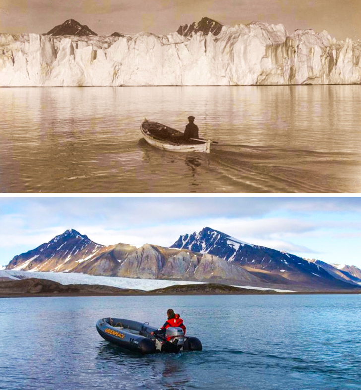 The Arctic 100 years ago and now.