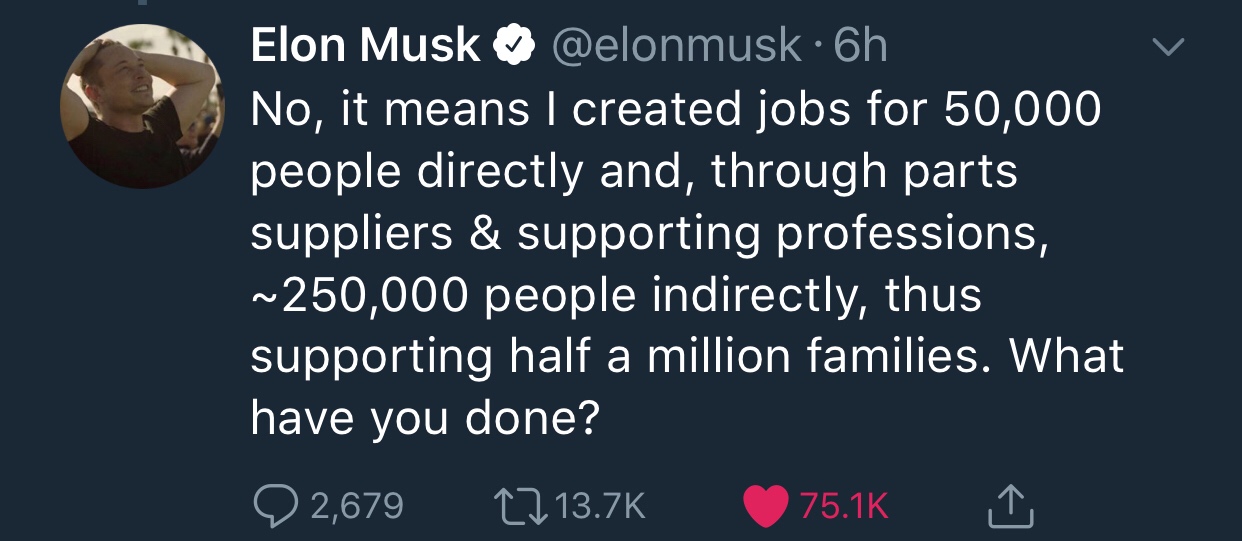 Elon Musk shuts down millennial