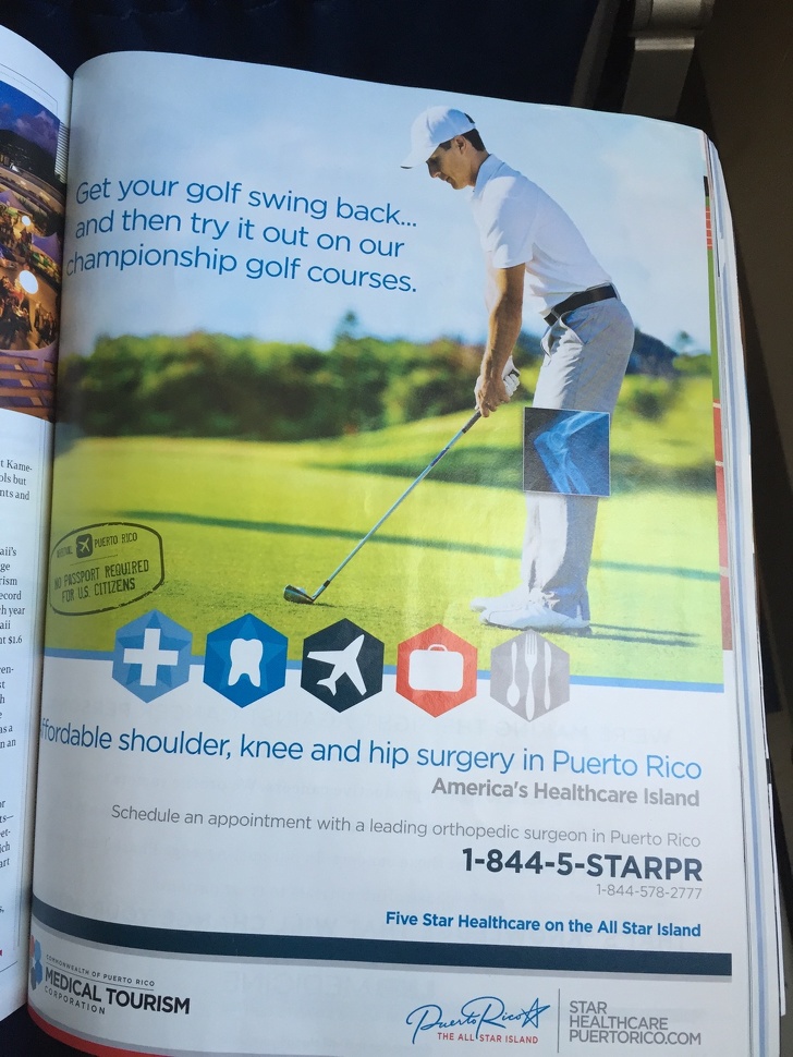 This golfer must have serious problems with his knee joints.