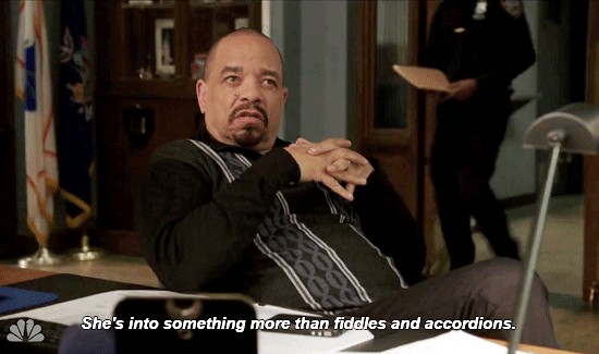 law and order svu ice t gif - She's into something more than fiddles and accordions.