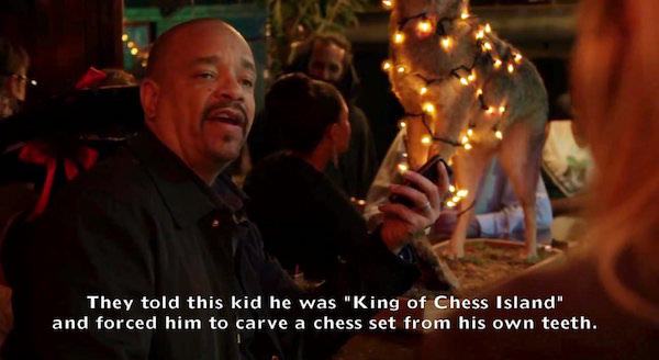 ice cube law and order svu - They told this kid he was "King of Chess Island" and forced him to carve a chess set from his own teeth.