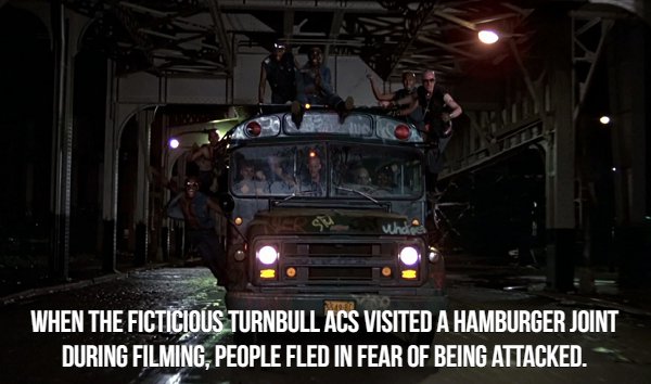 warriors turnbull ac's scene - When The Ficticious Turnbull Acs Visited A Hamburger Joint During Filming, People Fled In Fear Of Being Attacked.