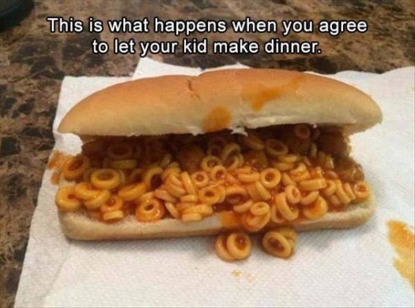 brooklyn bbq meme - This is what happens when you agree to let your kid make dinner.