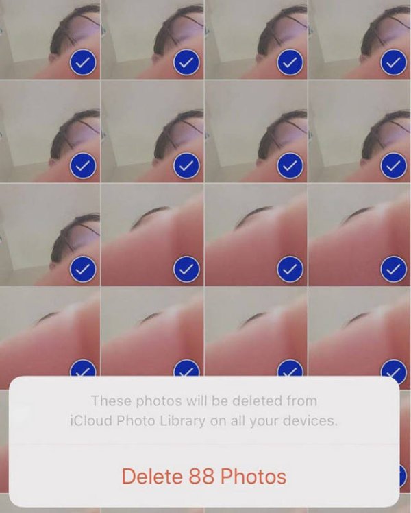 lip - These photos will be deleted from iCloud Photo Library on all your devices. Delete 88 Photos