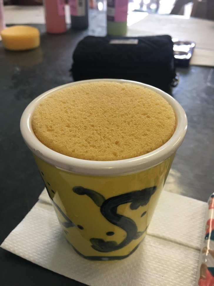 Sponge in a cup