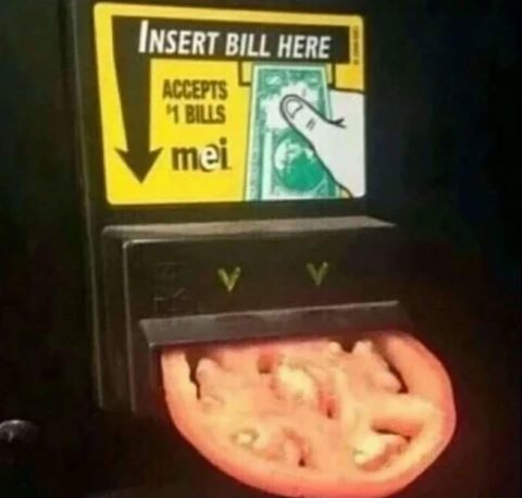 cursed images - insert meme here - Insert Bill Here Accepts 1 Bills mei